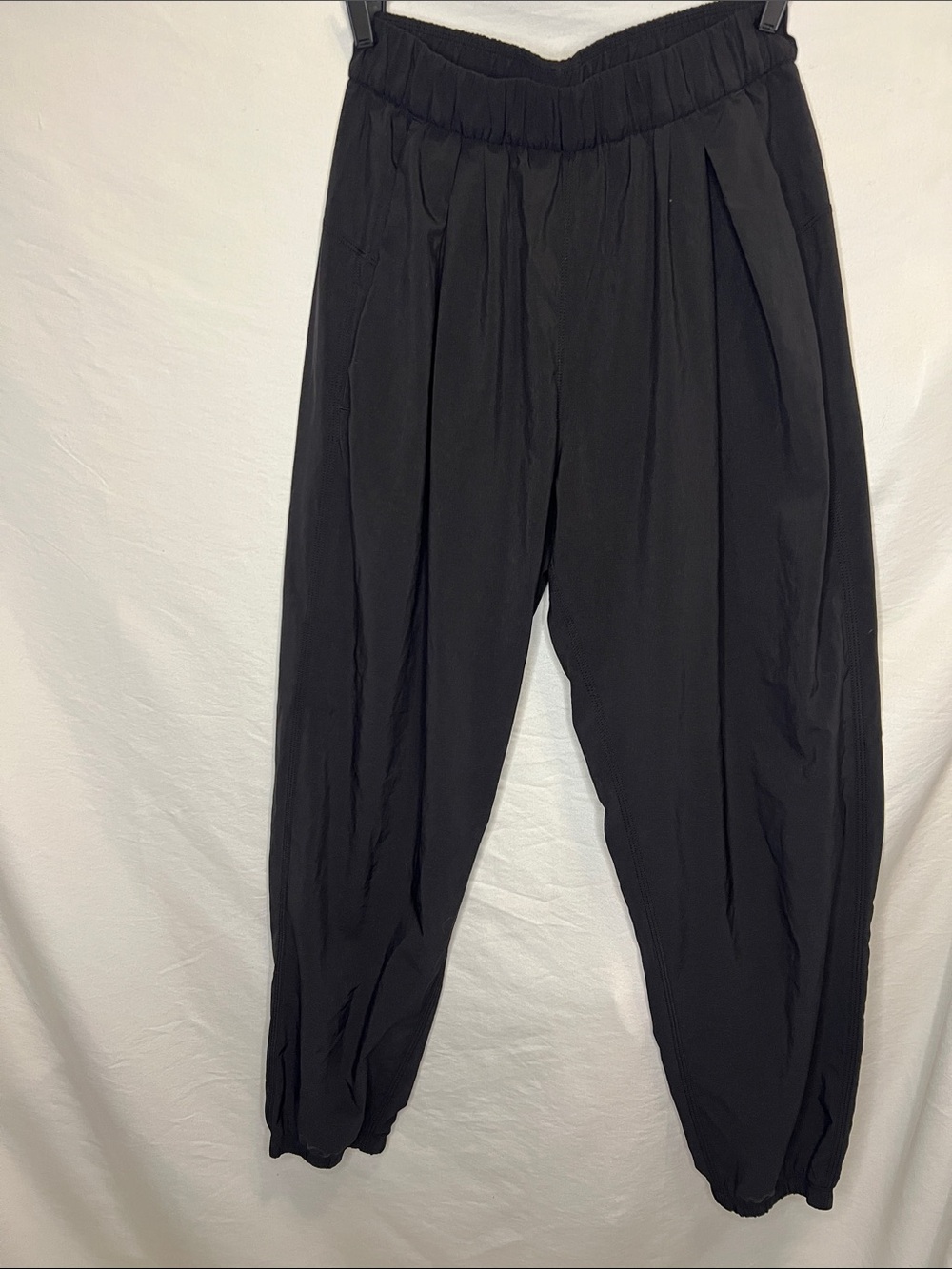 lululemon athletica Black Elastic-Waist Track Joggers Size4